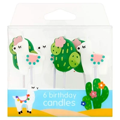 Image of Culpitt Llama Birthday Candles, Pack of 6