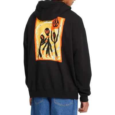 Image of Volcom Men&#039;s Volstoned Hoodie Fleece Sweatshirt, Black, XL
