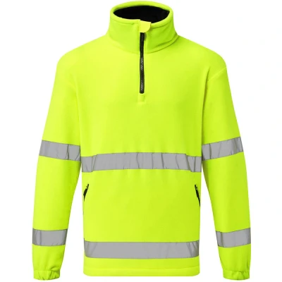 Image of Portwest Hi Vis 1/2 Zip Fleece Yellow XXL