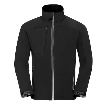 Image of Russell Athletic Mens Bionic Softshell Jacket (Black) Size Medium