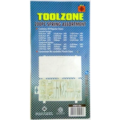 Image of Toolzone 200 Piece Springs In Assortment Box