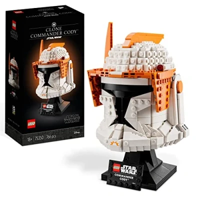 Image of LEGO Star Wars Clone Commander Cody Helmet Collectible Set for Adults, The Memorabilia, Collection Gift Idea, Decor Display Model 75350