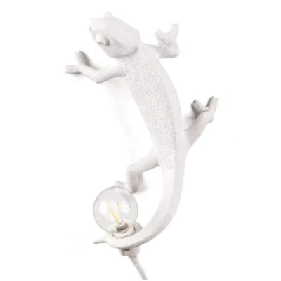 Image of ausuky Nordic Style Lizard Desk Table Lamp Art Light Cute LED Resin Home Decor Bedroom (Wall A)