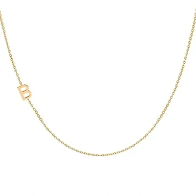 Image of JEWEE DIAMOND Sideways Initial Letter Necklace, 14k Solid Gold or Silver Asymmetrical Dainty Minimalist Multiple 2 3 4 Letters Personalized Choker Necklace
