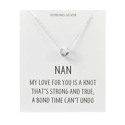 Image of Philip Jones Sterling Silver Nan Quote Knot Necklace