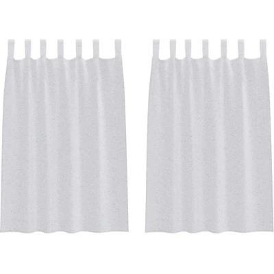 Image of Curtains with 2 pcs Light gray 140 x cm Polyester Vidaxl