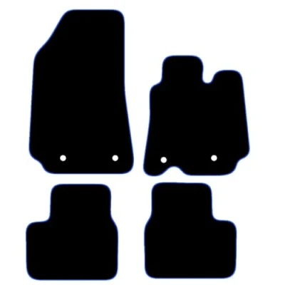 Image of Carsio Carpet Car Mats For Renault Arkana 2021+ Onwards Tailored Fit Floor Mat Set Complete Accessory Black Custom Fitted All Weather, Anti Slip Backing &amp; Blue Trim