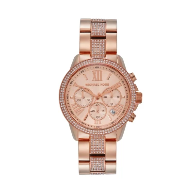 Image of Michael Kors Brynn Chronograph watch, Women&#039;s, Size: One Size, Rose gold
