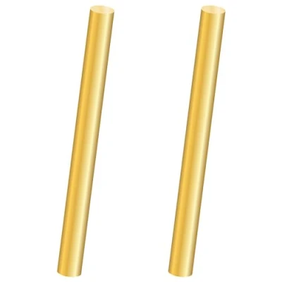 Image of LAVMHAB Round Brass Rod 8mm x 200mm, Solid Shaft Rods Bars for DIY Craft (2 Pcs)