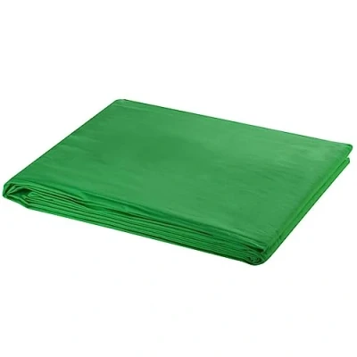 Image of vidaXL Chroma Key Green Backdrop for Photography 100% Colourfast Cotton, Large Size 300x300 cm