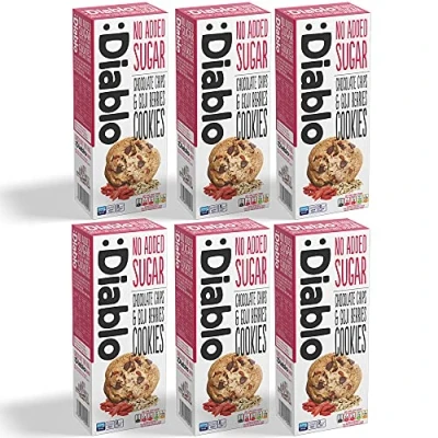 Image of Diablo Chocolate Chip and Goji Berries Cookies No Added Sugar Sweetened with Maltitol 135g (Pack Of 6)