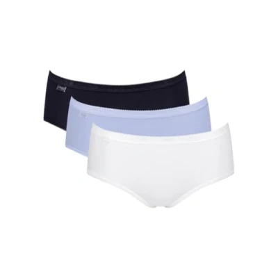 Image of Sloggi Basic Midi 3 Pack Briefs Black/Purple/White Multi 3XL 20