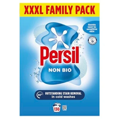Image of Persil Non Bio Washing Powder XXXL Family Pack gentle next to sensitive skin for outstanding stain removal in cold washes 130 (6.5 kg)
