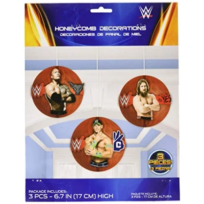 Image of Amscan International 291467 17 cm WWE Honeycomb Decoration Kit
