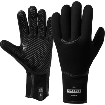 Image of Mystic Watersports Surf KiteSurf &amp; Windsurfing Roam 3mm 5 Finger Glove Black