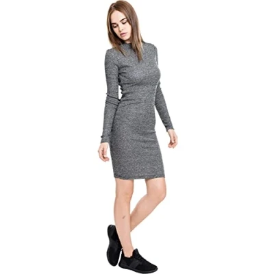 Image of Urban Classics Ladies RIB Dress Jumper dress, Women&#039;s, Size: XL, Charcoal