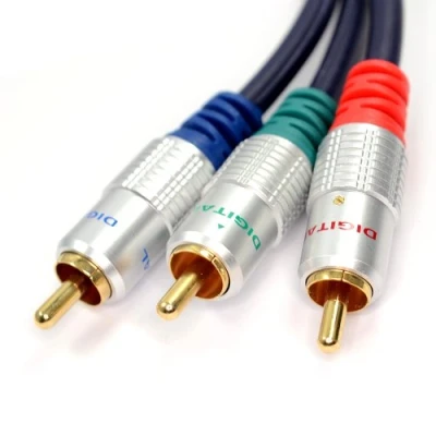 Image of kenable Pure OFC SHIELDED Component Video RGB YUV Cable 3 RCA Phonos 1m [1 metres]