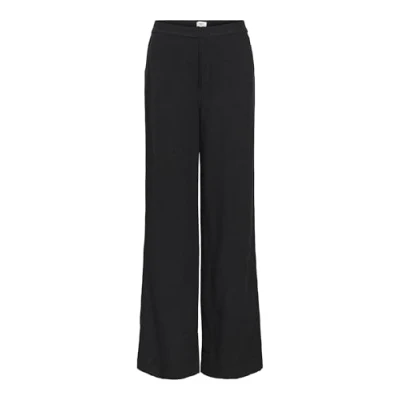 Image of Object Women&#039;s Objsanne Aline Wide Pant Noos Trouser, Black, 12