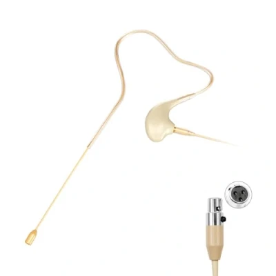 Image of KIMAFUN Single Earset Microphone Ear hook Over Hanging Condenser Mic Compatible with AKG Wireless Bodypack Transmitters, Ideal for Performances,Theaters, Lectures, Podcasts,HC 830