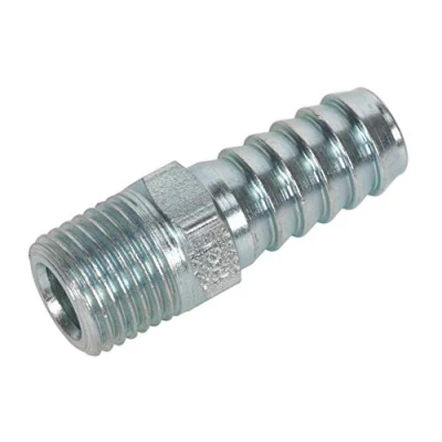 Image of Sealey Screwed Tailpiece Male 1/4&quot;BSPT 3/8&quot; Hose Pack of 5