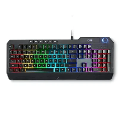 Image of Unbekannt DR1TECH Wasp RGB Gaming Keyboard for PC/PS4 with LED Backlight 104 Keys 26 Anti Ghosting USB Cable (QWERTY International Layout)