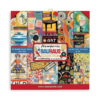 Image of Stamperia International Mini Scrapbooking Pad Bauhaus, Multicoloured, 8 x inches