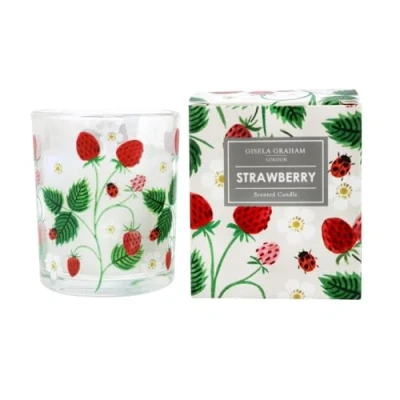 Image of Gisela Graham Strawberry Scented Candle Small