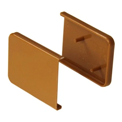 Image of Short Window Cill Capping End Caps (Pair) Caramel
