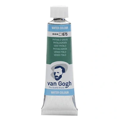 Image of Van Gogh Watercolour Tube 10 ml Phthalo Green 675
