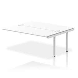 Image of Impulse Bench B2B Ext Kit 1800 Silver Frame Office Desk White