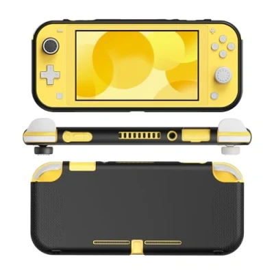 Image of JINGDU Protective Case Compatible with Nintendo Switch Lite 2019,TPU Soft Accessories Thumb Grip Caps,Black
