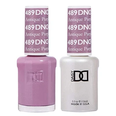 Image of DND Duo Gel &amp; Nail Polish Set Antique Purple 489 2x15ml