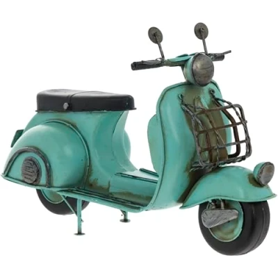 Image of Lesser &amp; Pavey Figurine Vintage Scooter 1 Piece Blue 29 cm x 10 18