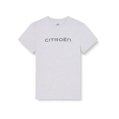 Image of CITROËN Men&#039;s T Shirt Logo Stampa Larga C24s, Light Grey Melange, XL