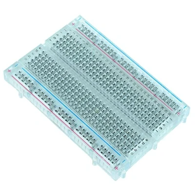 Image of Transparent 400 Point Solderless Breadboard DIY Hobby Electronics Electrical