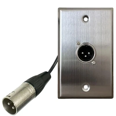 Image of DIYTECH XLR Wall Plate, Solderless Plate No Solder, Audio for Pro Installation (Male to Male 1 Port)