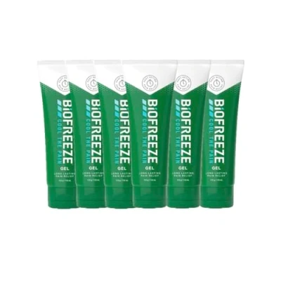 Image of Biofreeze Cooling Gel, 118ml X 6, Muscle Soreness, Joint Relief, Pain Relief Sprains, Strains, Fast Effective For Hours, Muscles, Bones and Joints, Fever