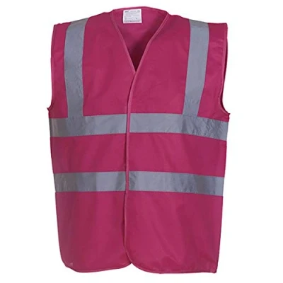 Image of Yoko Unisex Premium Hi Vis Waistcoat Vest / Jacket (S) (Raspberry)