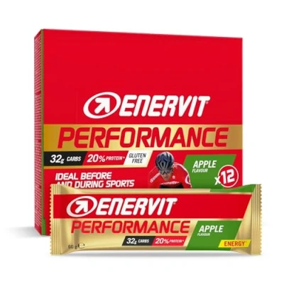 Image of Enervit Performance Energy Bar (Apple, Box of 12 Bars)