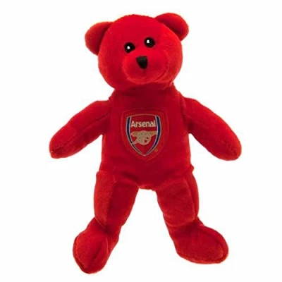 Image of Arsenal FC Football Club Mini Beanie Teddy Bear Red Fan Gift Idea Official