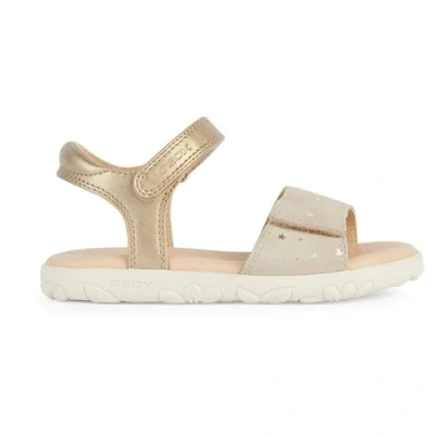 Image of Geox J Sandal Haiti Girl, Platinum Beige, 7 UK Child