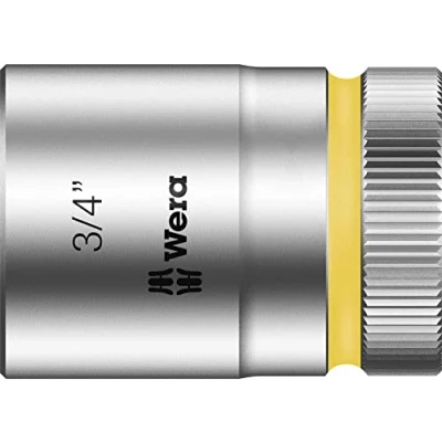 Image of Wera 05003625001 3/4 Inch 8790 HMC Zyklop Socket with Hexagon Drive Silver