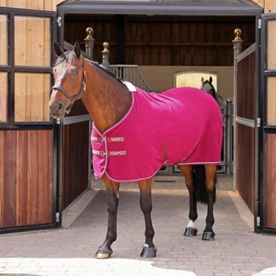 Image of Shires Tempest Original Fleece Rug Maroon 7ft0