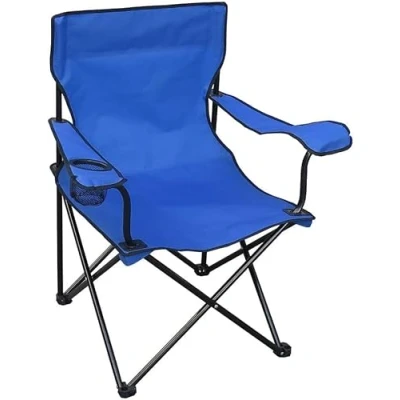 Image of ACCURATE Folding Low Camping Chair, Lightweight, Foldable, Portable Garden Beach Chair with Cup Holder Perfect for Camping, Garden, Festivals, Fishing, Caravan Trips and BBQ (BLUE)