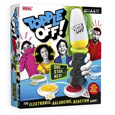 Image of IDEAL Topple Off: The electronic, balancing, reaction game! Family Games For 1+ Players Ages 8+