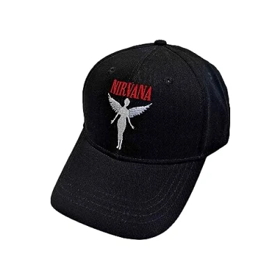 Image of Nirvana Baseball Cap in Utero Angelic Band Logo Official Black One Size