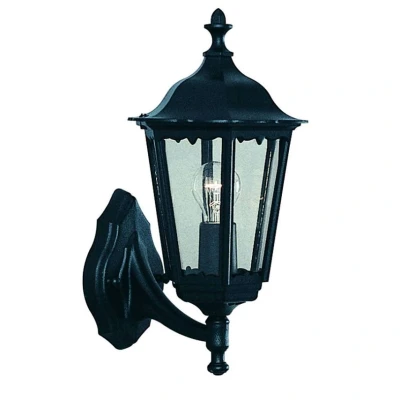 Image of Searchlight Lighting Alex 1 Light Outdoor Wall Lantern Black IP44, E27 82530BK