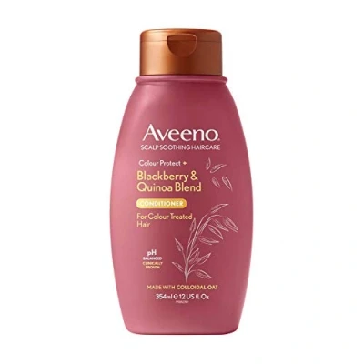 Image of Aveeno Itchy Scalp Soothing &amp; Colour Protect Conditioner with Blackberry Quinoa for Treated Hair 354ml