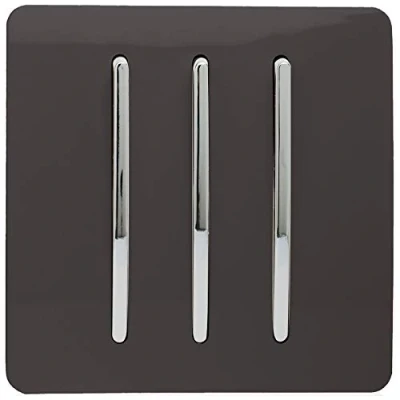 Image of Trendi 3 Gang 2 Way 10 Amp Rocker Chrome Light Switch