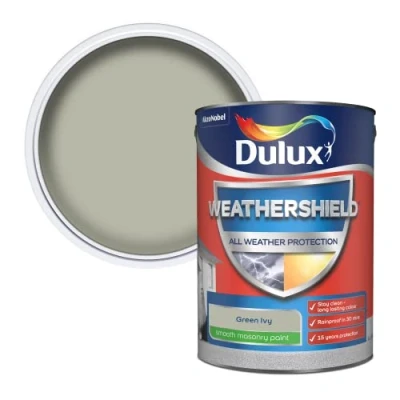 Image of Dulux Weathershield Smooth Masonry Paint Green Ivy 5L